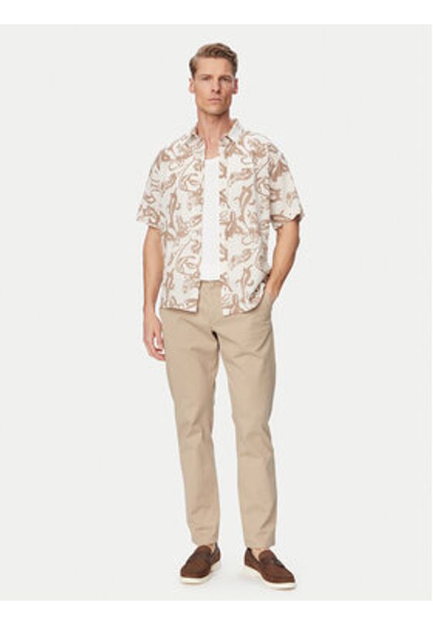 Jack & Jones Koszula Montauk 12293763 Biały Relaxed Fit. Kolor: biały. Materiał: bawełna