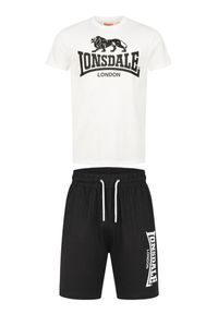 Zestaw t-shirt i szorty Lonsdale Mair. Kolor: wielokolorowy, biały, czarny. Materiał: dresówka #2
