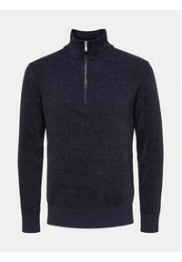 Selected Homme Sweter Rodney 16087985 Granatowy Regular Fit. Kolor: niebieski. Materiał: bawełna, syntetyk #3