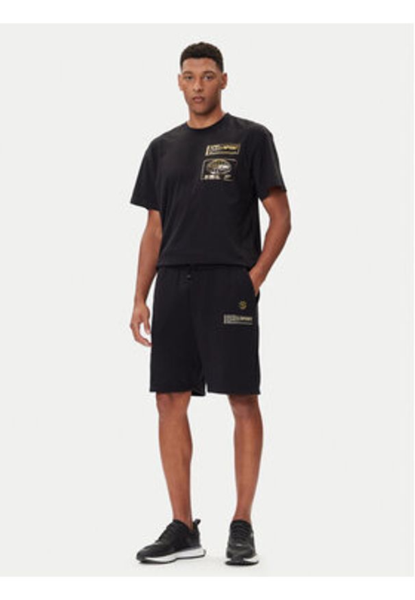 Plein Sport Szorty sportowe PAEC MJT2601 STE003N Czarny Regular Fit. Kolor: czarny. Materiał: bawełna. Styl: sportowy