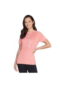 skechers - Skechers Diamond Blissful Tee, damski t-shirt. Kolor: różowy. Sport: fitness #1