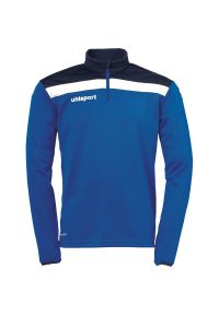 UHLSPORT - Bluza piłkarska męska Uhlsport Offense 23 1/4 zip. Kolor: biały, wielokolorowy, niebieski. Sport: piłka nożna