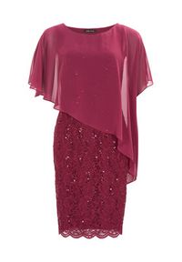 Swing Sukienka koktajlowa 77760410 Bordowy Regular Fit. Kolor: czerwony. Materiał: syntetyk. Styl: wizytowy #3