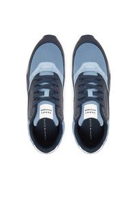 TOMMY HILFIGER - Tommy Hilfiger Sneakersy New Runner Eva Mix FM0FM05522 Niebieski. Kolor: niebieski. Materiał: skóra #5