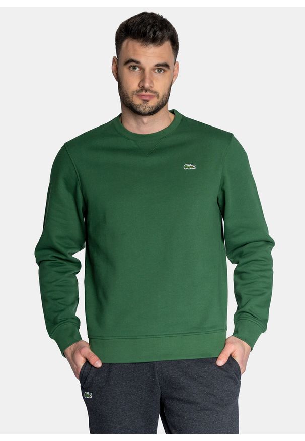 Bluza męska zielona Lacoste SH1505-S30. Kolor: zielony. Materiał: materiał. Styl: elegancki