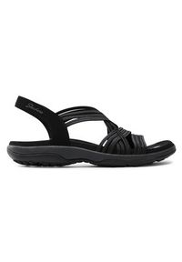 skechers - Skechers Sandały Simply Stretch 163023/BLK Czarny. Kolor: czarny. Materiał: materiał #4