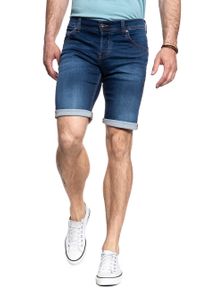 Mustang - SPODENKI MUSTANG Chicago Short DENIM BLUE 1008363 5000 682. Materiał: denim #9