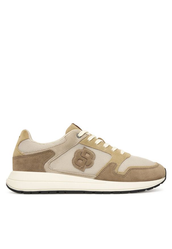 BOSS Sneakersy Vinston 50554612 Beżowy. Kolor: beżowy. Materiał: skóra, zamsz