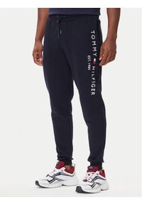 TOMMY HILFIGER - Tommy Hilfiger Spodnie dresowe Basic Branded MW0MW08388 Granatowy Regular Fit. Kolor: niebieski. Materiał: bawełna