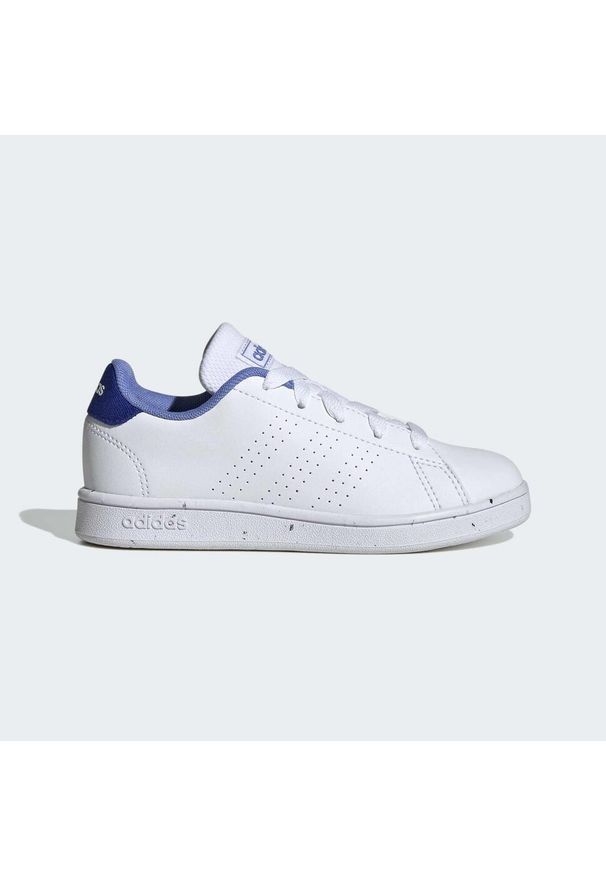 Adidas - Advantage Lifestyle Court Lace Shoes. Kolor: biały, wielokolorowy, niebieski. Materiał: materiał, tkanina, syntetyk. Model: Adidas Advantage. Sport: tenis
