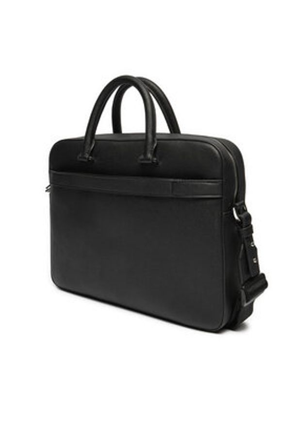 BOSS Torba na laptopa Ray S 50536498 Czarny. Kolor: czarny. Materiał: skóra