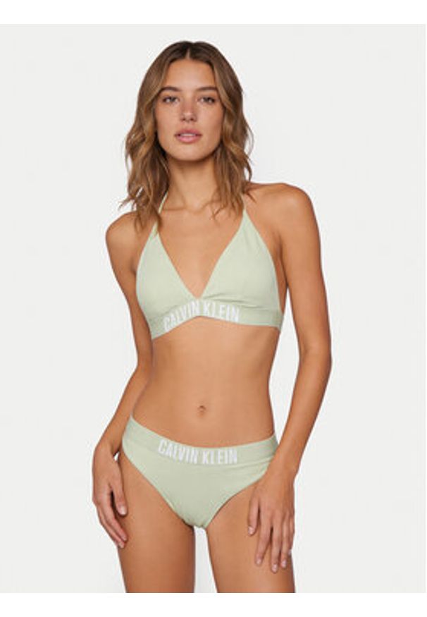 Calvin Klein Swimwear Góra od bikini LV00Q61222 Zielony. Kolor: zielony. Materiał: syntetyk