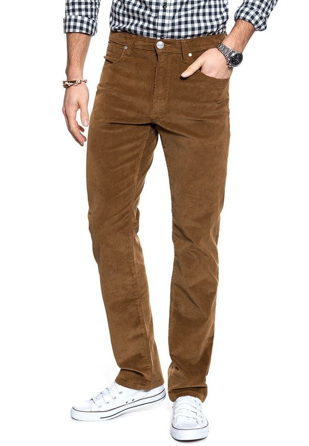 Wrangler - WRANGLER SPODNIE MĘSKIE ARIZONA BISON W12OEC28E 112126330. Materiał: sztruks