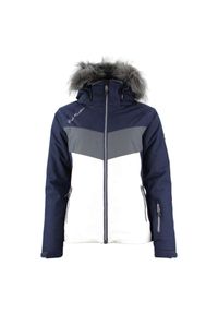 PEAK MOUNTAIN - Damska kurtka narciarska Peak Mountain. Kolor: wielokolorowy, niebieski, szary. Sezon: zima. Sport: narciarstwo #1