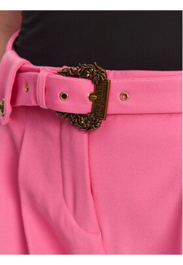 Versace Jeans Couture Spodnie materiałowe 78HAA111 Różowy Straight Fit. Kolor: różowy. Materiał: syntetyk