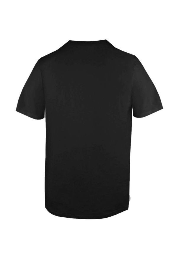 Koszulka Męska (T-Shirt) - Pako Jeans - Czarna, Dekolt U-Neck (Okrągły). Okazja: na co dzień. Kolor: czarny. Materiał: bawełna. Styl: casual