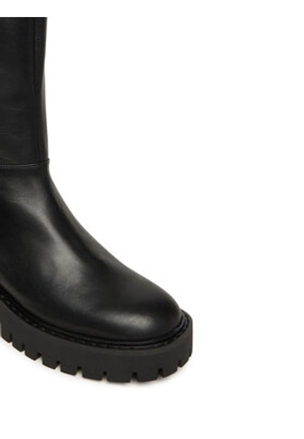 MICHAEL Michael Kors Muszkieterki Asher 40F4ASFB8L Czarny. Kolor: czarny. Materiał: skóra