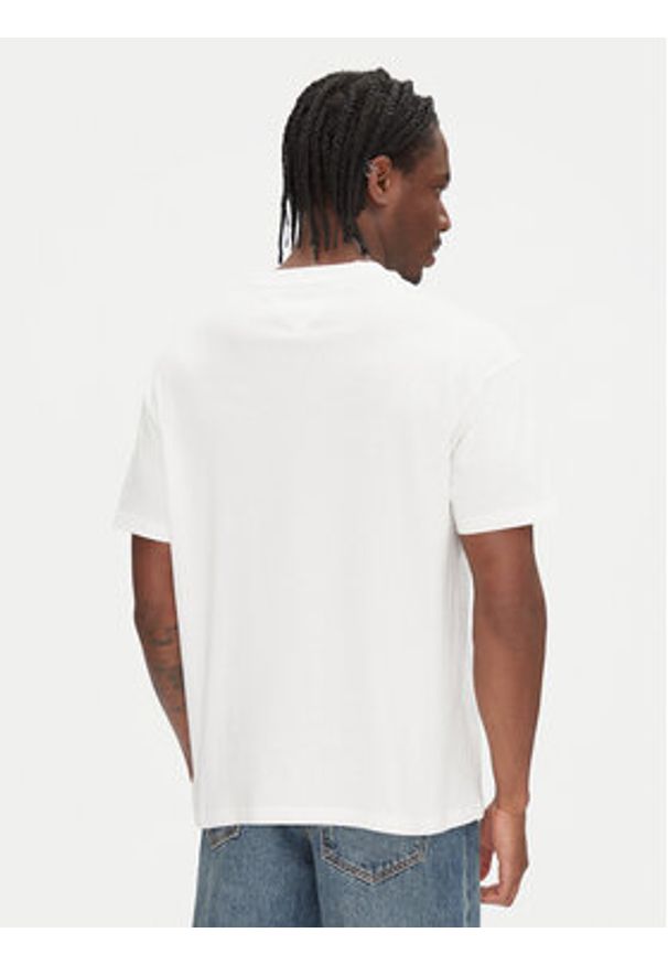 Tommy Jeans T-Shirt Paisley Flag DM0DM20810 Écru Relaxed Fit. Materiał: bawełna. Wzór: paisley