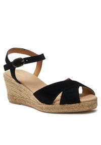 Geox Espadryle D Gelsa Low D45NGC 00022 C9999 Czarny. Kolor: czarny. Materiał: skóra, zamsz