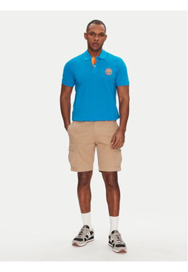 Napapijri Polo E-Clanis NP0A4ID3B2W1 Niebieski Regular Fit. Typ kołnierza: polo. Kolor: niebieski. Materiał: bawełna