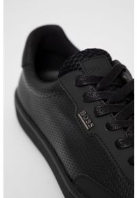 BOSS - Boss - Buty. Nosek buta: okrągły. Zapięcie: sznurówki. Kolor: czarny. Materiał: syntetyk, materiał, skóra, guma. Szerokość cholewki: normalna #2