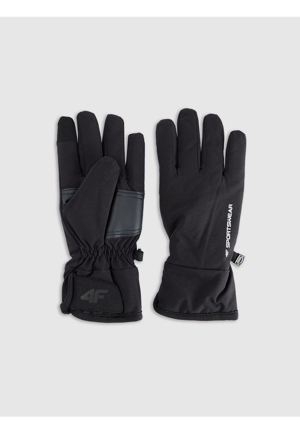 4f - 4F Rękawiczki zimowe Touch Screen uniseks - czarne XS. Kolor: czarny. Materiał: syntetyk, materiał. Sezon: zima. Styl: klasyczny, casual