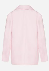 Born2be - Różowa Dwurzędowa Marynarka o Pudełkowym Kroju Oversize Kosalia. Okazja: na co dzień, na spotkanie biznesowe. Kolor: różowy. Materiał: jeans. Styl: biznesowy, klasyczny, elegancki, casual #5