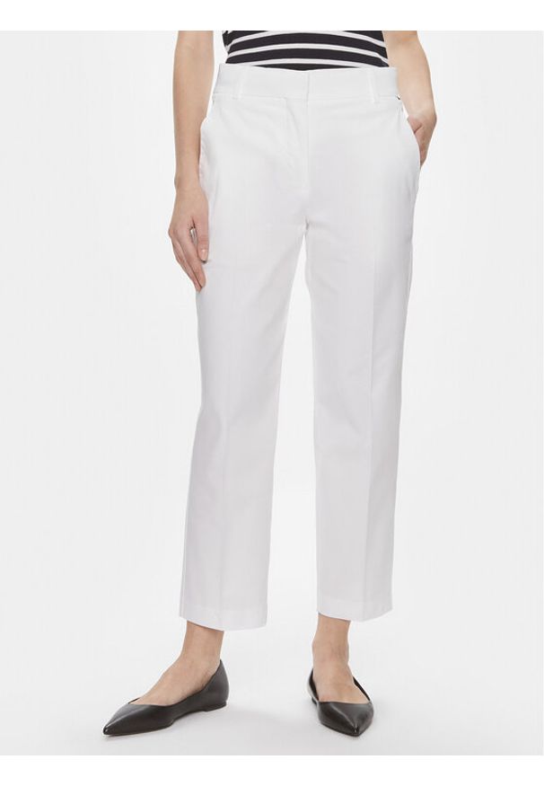 TOMMY HILFIGER - Tommy Hilfiger Chinosy WW0WW40504 Biały Straight Fit. Kolor: biały. Materiał: wiskoza, bawełna