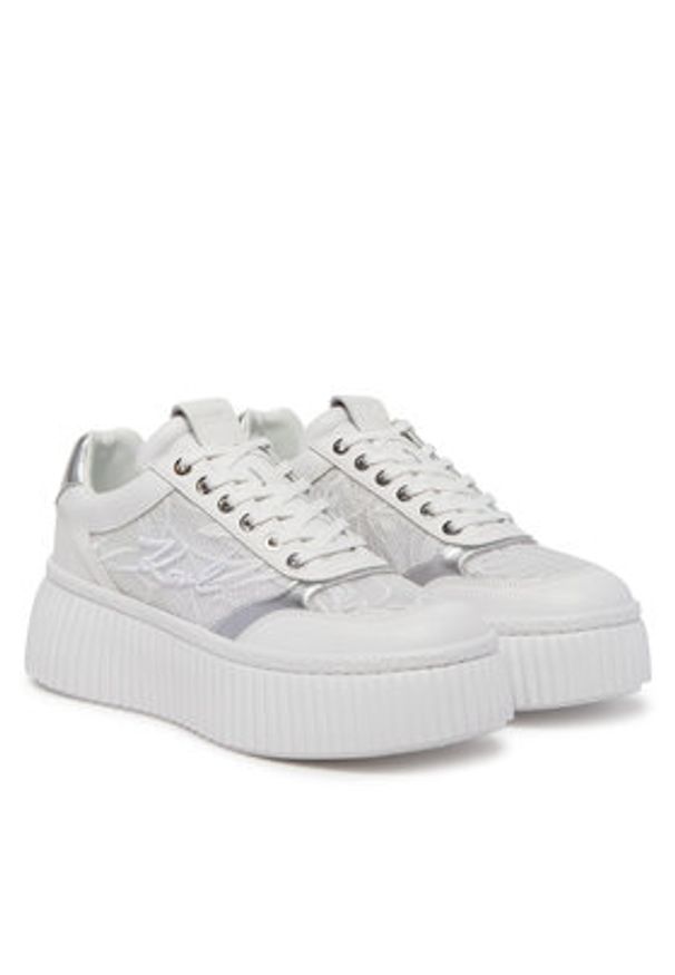 Karl Lagerfeld - KARL LAGERFELD Sneakersy KL42325 Biały. Kolor: biały. Materiał: skóra