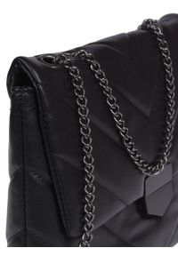 TOP SECRET - Pikowana torba średniej wielkości. Kolor: czarny. Materiał: pikowane #5