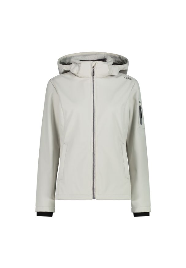 Kurtka damska turystyczna CMP 39A5006. Kolor: biały. Materiał: softshell. Sport: turystyka piesza