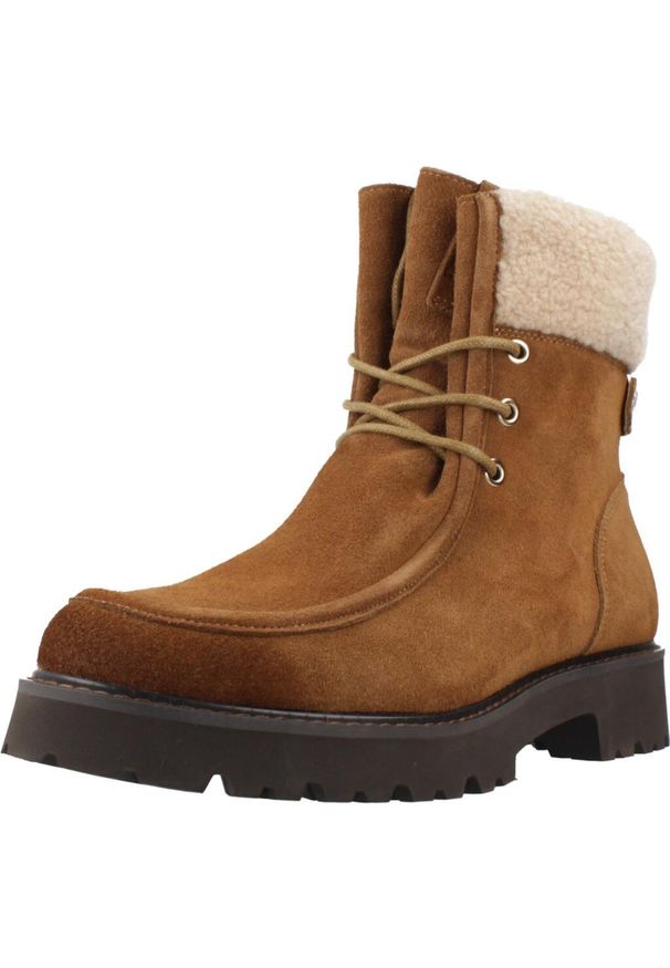 Carmela - CARMELA 162717C Brązowy. Kolor: brązowy. Materiał: skóra, tkanina. Styl: sportowy