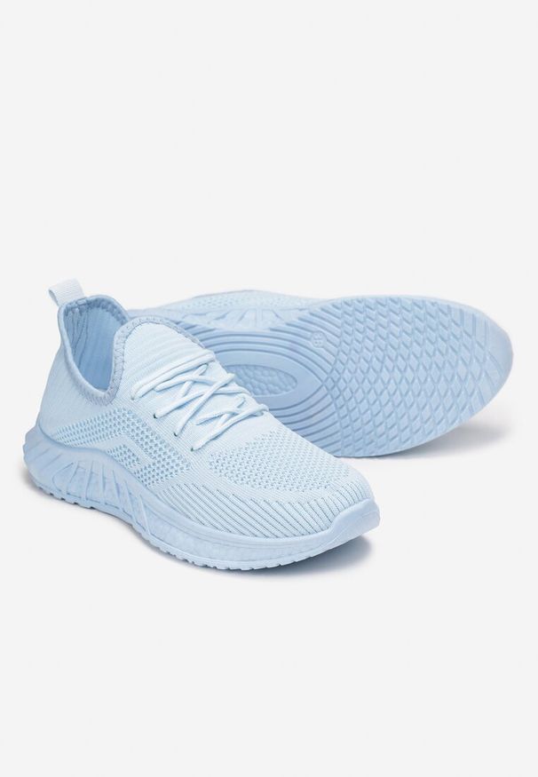 Renee - Niebieskie Buty Sportowe Bemostom. Wysokość cholewki: przed kostkę. Kolor: niebieski. Materiał: materiał. Szerokość cholewki: normalna. Wzór: aplikacja, jednolity. Sport: fitness