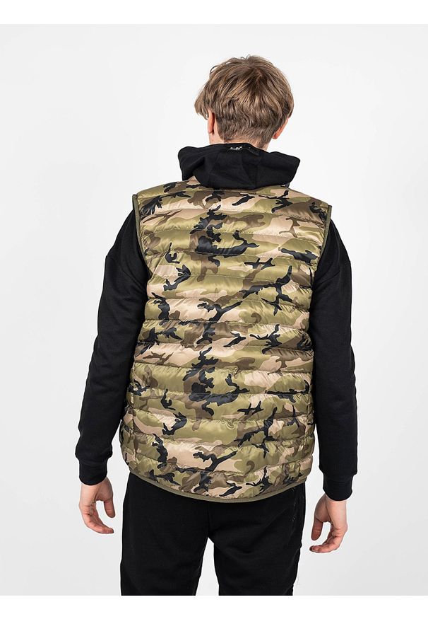 TOMMY HILFIGER - Tommy Hilfiger Bezrękawnik | MW0MW18762 | Mężczyzna | Moro. Okazja: na co dzień. Typ kołnierza: kołnierzyk stójkowy. Materiał: poliester. Długość rękawa: bez rękawów. Wzór: moro. Styl: casual