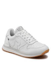 Sneakersy Rieker 42501-80 Weiss. Kolor: biały. Materiał: skóra