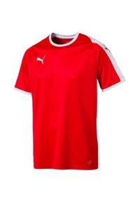 Puma Liga Jersey Red -White XL - Oddychana koszula sportowa mężczyźni. Kolor: biały, czerwony, wielokolorowy. Materiał: jersey