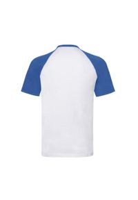 FRUIT OF THE LOOM - Męska Koszulka Baseballowa Valueweight. Kolor: biały, wielokolorowy, niebieski