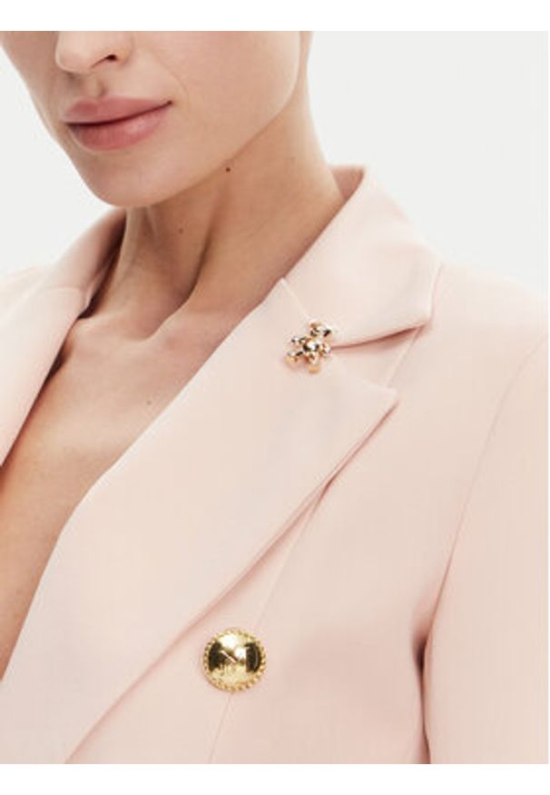 Maryley Marynarka 25EB139/43PY Różowy Regular Fit. Kolor: różowy. Materiał: syntetyk