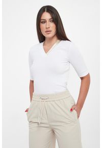 PESERICO - T-shirt damski prążkowany PESRICO. Materiał: prążkowany #1