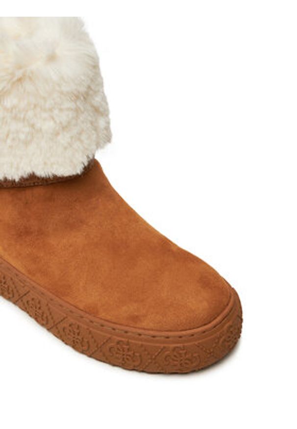 Guess Botki Uncie FLFUNC ESU10 Brązowy. Kolor: brązowy. Materiał: materiał