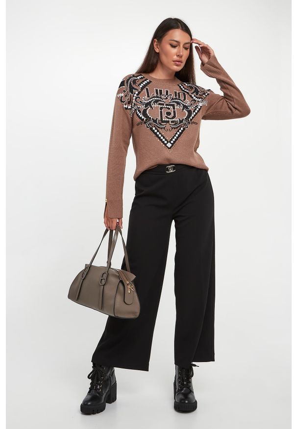 Liu Jo - Sweter damski wełniany LIU JO. Materiał: wełna