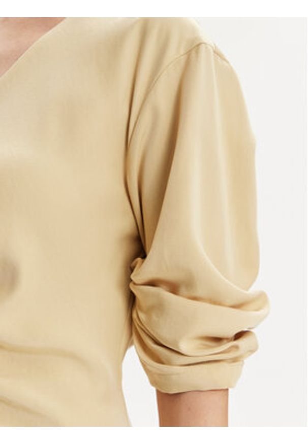 DKNY Sukienka codzienna D2A4BIAM Beżowy Regular Fit. Okazja: na co dzień. Kolor: beżowy. Materiał: lyocell. Typ sukienki: proste. Styl: casual