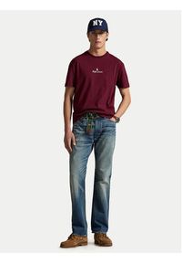 Polo Ralph Lauren T-Shirt 710981370007 Bordowy Classic Fit. Typ kołnierza: polo. Kolor: czerwony. Materiał: bawełna #3