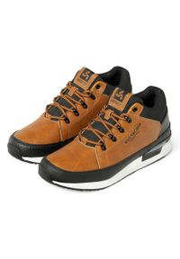 Skórzane buty męskie sneakersy brązowe Cruiser Bustagrip. Kolor: brązowy. Materiał: skóra #3