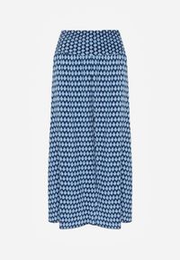 Renee - Granatowo-Niebieskie Szerokie Spodnie z Wiskozy z Marszczoną Gumką w Talii Mellody. Kolor: niebieski. Materiał: wiskoza. Styl: boho #2
