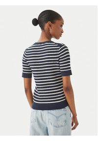 TOMMY HILFIGER - Tommy Hilfiger Sweter WW0WW49613 Granatowy Slim Fit. Kolor: niebieski. Materiał: bawełna #2