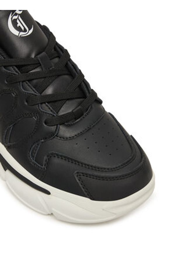 Just Cavalli Sneakersy 79QA3SA3 ZPB57 Czarny. Kolor: czarny. Materiał: skóra