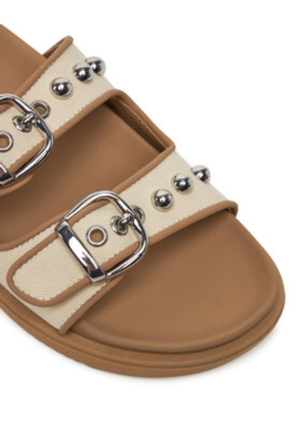 Marella Klapki Giralda 2513521087200 Beżowy. Kolor: beżowy. Materiał: materiał