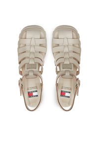 Tommy Jeans Sandały Tjw Heel Fisherman Sandal EN0EN02458 Beżowy. Kolor: beżowy. Materiał: skóra