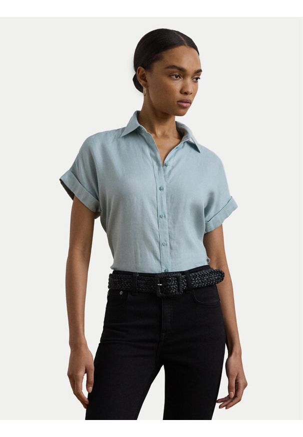 Lauren Ralph Lauren - LAUREN RALPH LAUREN Koszula 200699152054 Błękitny Relaxed Fit. Kolor: niebieski. Materiał: len
